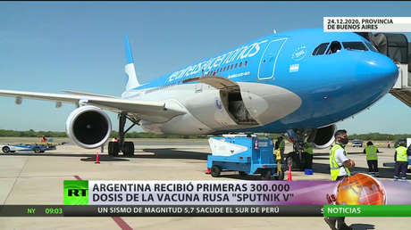Argentina recibió las primeras 300.000 dosis de la vacuna Sputnik V