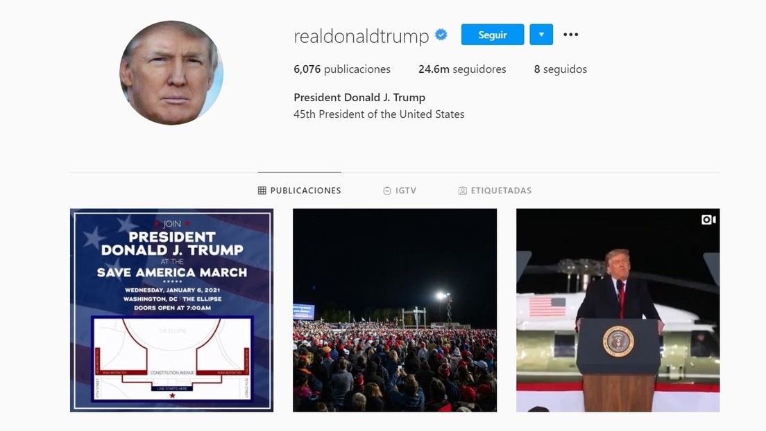Facebook e Instagram restauran las cuentas de Donald Trump