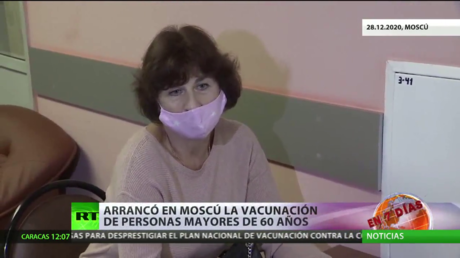 Arranca en Moscú la vacunación de personas mayores de 60 años