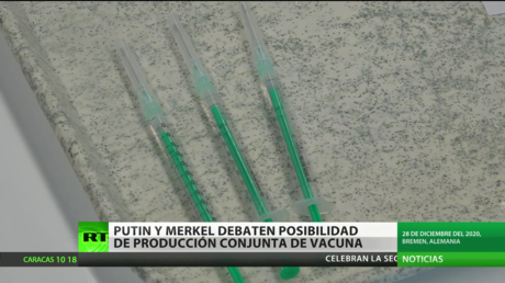 Putin y Merkel debaten la producción conjunta de vacunas contra el covid-19