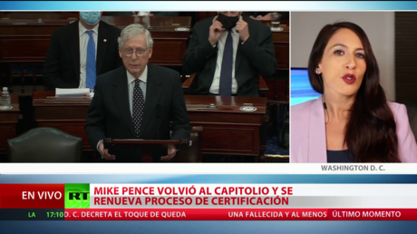 EE.UU.: Mike Pence vuelve al Capitolio y se reanuda el proceso de certificación de votos
