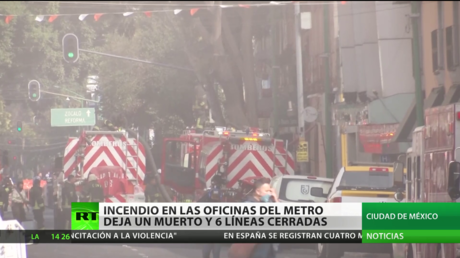 Incendio en las oficinas del metro de México deja un fallecido y 6 líneas cerradas