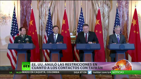 EE.UU. anuló las restricciones en cuanto a los contactos con Taiwán