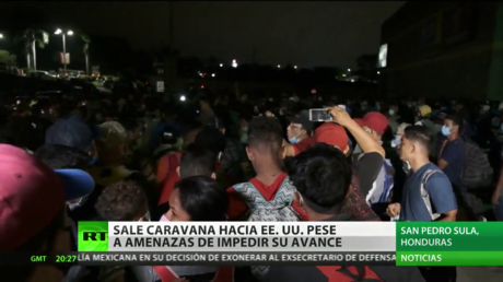 Una caravana de centroamericanos sale hacia EE.UU. pese a las amenazas de impedir su avance