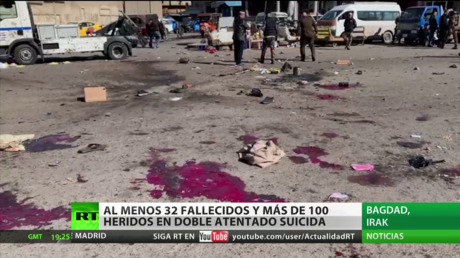Un doble atentado suicida en la capital de Irak deja al menos 32 muertos y más de 100 heridos