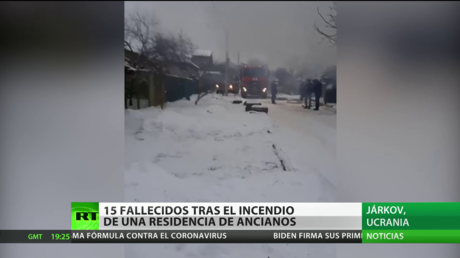 Un incendio en una residencia de ancianos en el este de Ucrania deja 15 muertos y cinco heridos