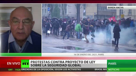 Manifestantes protestan en Francia contra el proyecto de ley sobre la seguridad global