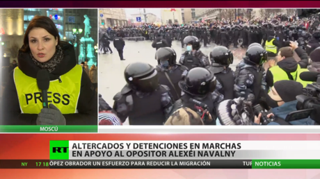 Moscú pide explicaciones a diplomáticos de EE.UU. por difundir "la ruta de las protestas" en apoyo al opositor Navalny