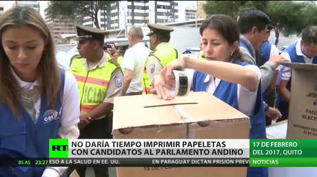 No daría tiempo a imprimir las papeletas de los candidatos al Parlamento Andino en Ecuador