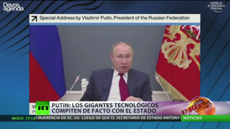 Putin aborda en el Foro de Davos los desafíos globales y llama a Europa a la unidad