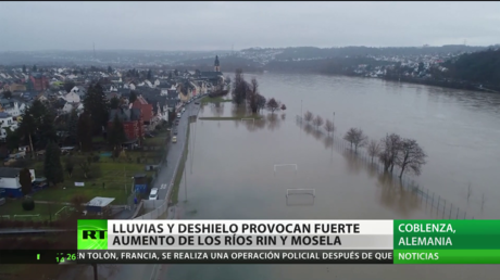 Alemania: Fuertes lluvias y deshielo provocan crecidas en los ríos Rin y Mosela