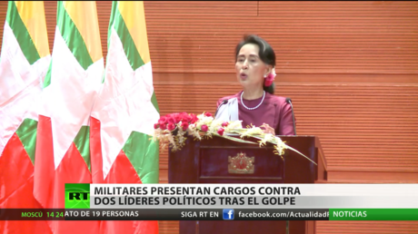 Militares de Myanmar presentan cargos contra dos líderes políticos tras el golpe de Estado