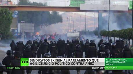 Sindicatos bolivianos exigen al Parlamento que se agilice el juicio político contra Áñez