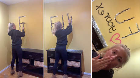 "De parte de tu ex": una joven se venga del engaño de su novio dejándole un mensaje a martillazos en su casa