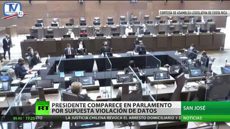 El presidente de Costa Rica comparece ante el Parlamento por supuesta violación de datos personales de los ciudadanos