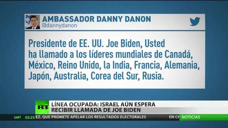 Israel aún espera por una llamada de Joe Biden