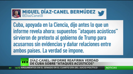 El presidente de Cuba declara que EE.UU. usó los supuestos "ataques acústicos" como pretexto para dañar las relaciones bilaterales