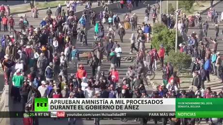 Bolivia decreta amnistía para más de 1.000 procesados durante el Gobierno de Áñez