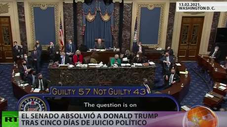 El Senado absuelve a Donald Trump tras cinco días de juicio político