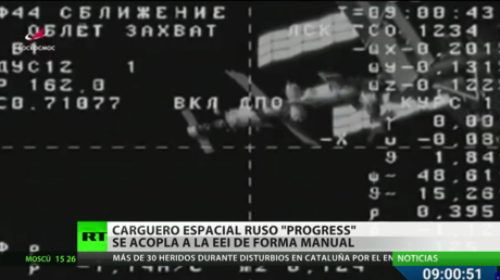 El carguero espacial ruso Progress se acopla con éxito a la EEI de forma manual