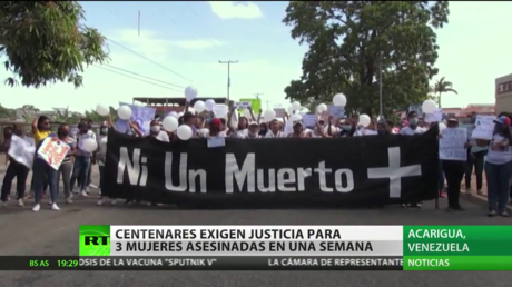 Centenares de personas exigen justicia para tres mujeres asesinadas en Venezuela en menos de una semana