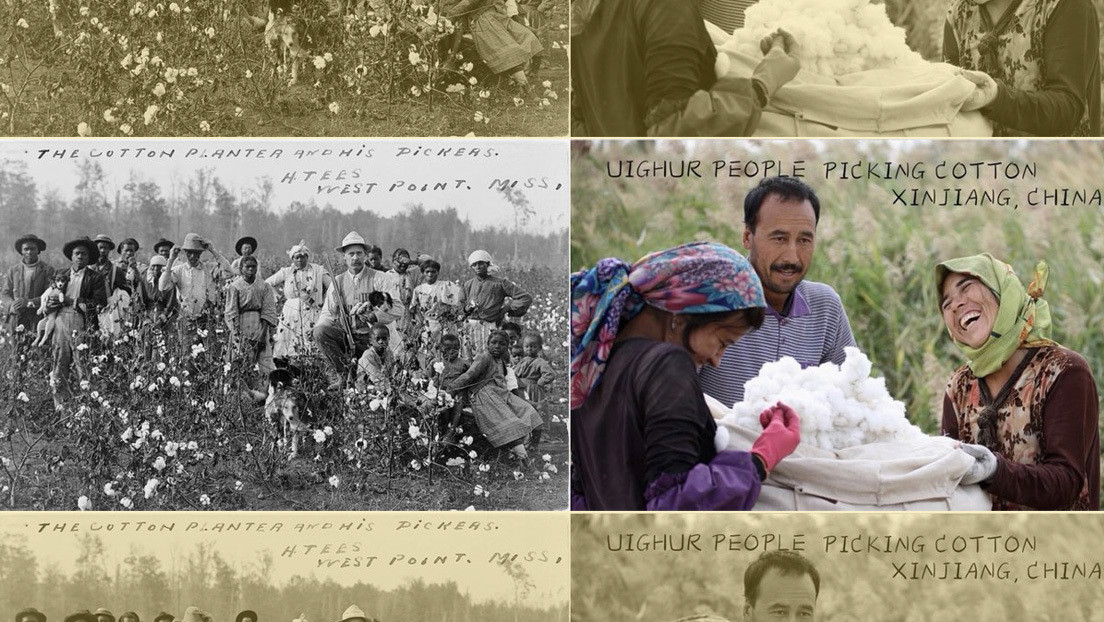 La foto con la que China refutó las acusaciones de violaciones de DD.HH. en Xinjiang y recordó la esclavitud en EE.UU.