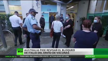 Australia pide revisar el bloqueo de Italia a un envío de la vacuna contra el covid-19