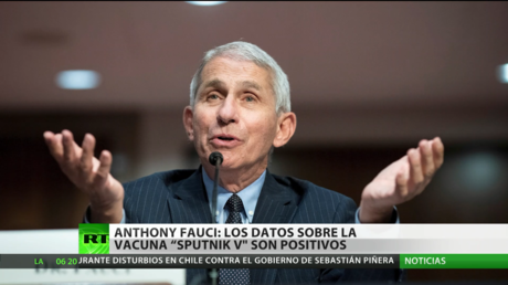 Anthony Fauci evalúa positivamente los datos sobre la vacuna rusa Sputnik V