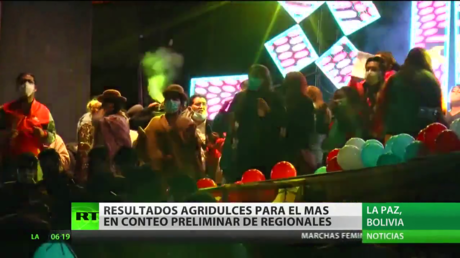 Resultados agridulces para el Movimiento Al Socialismo en conteo preliminar de las elecciones regionales en Bolivia
