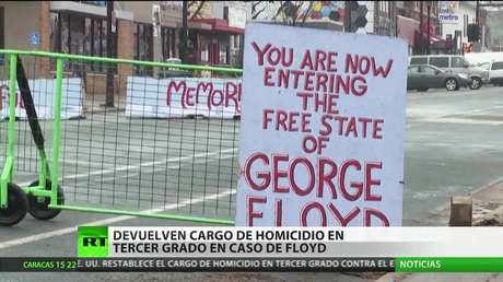 Reponen cargo de homicidio en tercer grado en el caso de George Floyd