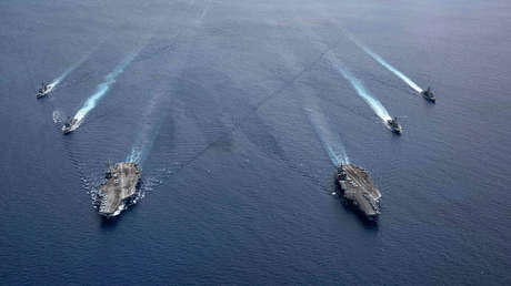 Un informe denuncia una actividad sin precedentes de EE.UU. en el mar de la China Meridional, con maniobras "muy orientadas al combate"