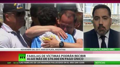 Familias de los marinos fallecidos en el submarino Ara San Juan podrán recibir algo más de 70.000 dólares en pago único
