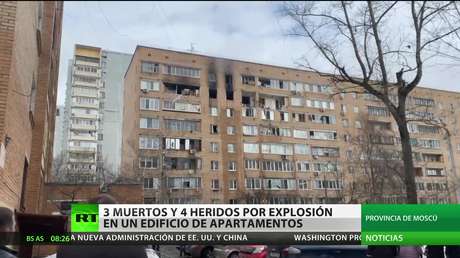 Tres muertos y cuatro heridos tras una explosión en un edificio residencial cerca de Moscú