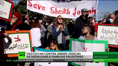 Protestas en Jerusalén contra la orden judicial israelí de desalojar a familias palestinas