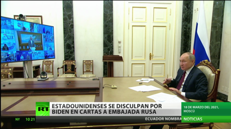 Estadounidenses se disculpan por Biden en cartas a la embajada de Rusia