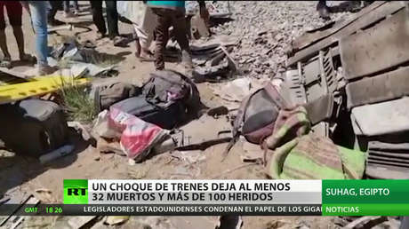 Un choque de trenes deja al menos 32 muertos y más de 100 heridos en Egipto