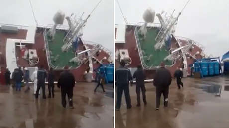 Al menos dos muertos al volcar un barco pesquero en un astillero cerca de San Petersburgo