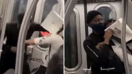 VIDEO: Un hombre da una brutal paliza y asfixia hasta dejar inconsciente a un asiático en el metro de Nueva York