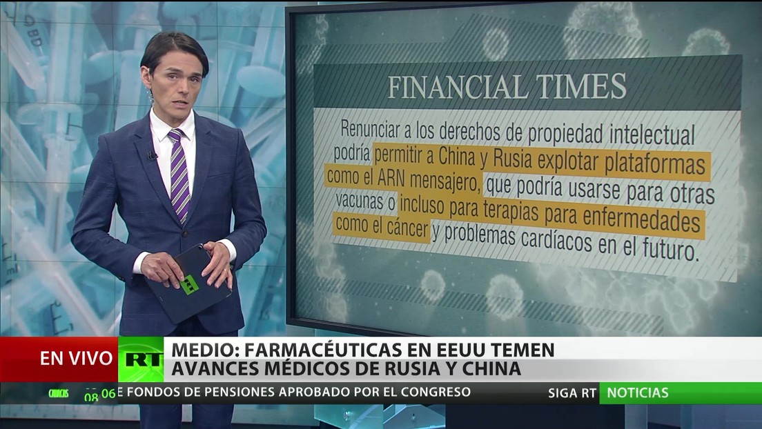 Medio: Farmacéuticas de EE.UU. temen el desarrollo médico de Rusia y China