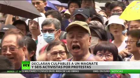 Declaran culpables a 7 personas en Hong Kong por organizar y participar en una protesta contra Pekín