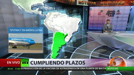 Argentina recibe el undécimo lote de la vacuna rusa Sputnik V para inocular a los adultos mayores