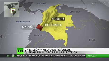Más de 1,5 millones de personas quedan sin luz por falla eléctrica en Colombia
