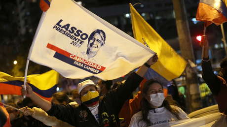 "Gracias por darme la oportunidad de ser su presidente": Guillermo Lasso celebra su virtual triunfo en los comicios de Ecuador