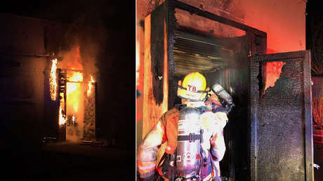 VIDEOS: Manifestantes incendian un edificio de la Policía de Portland en medio de protestas por el asesinato de Daunte Wright