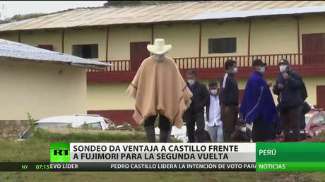 Perú: Un sondeo da ventaja a Castillo frente a Fujimori para la segunda vuelta