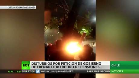 Disturbios en Chile por la petición del Gobierno de frenar otro retiro de pensiones