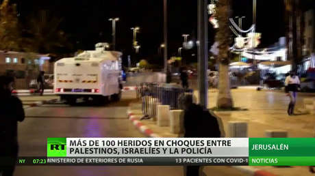 Más de 100 heridos en los enfrentamientos entre palestinos e israelíes en Jerusalén