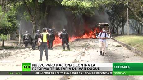 Convocan nuevo paro nacional en Colombia contra el proyecto de reforma tributaria del Gobierno de Iván Duque