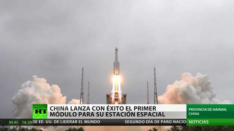 China lanza con éxito el módulo principal de su estación espacial nacional