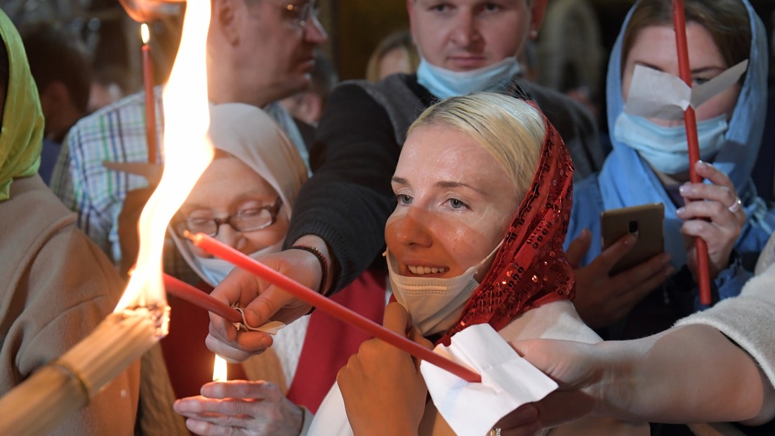 VIDEO: La misa de Pascua en la catedral de Cristo Salvador de Moscú